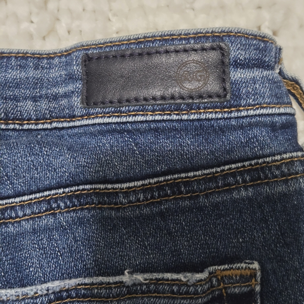 AG Adriano Goldschmied Prima Cigarette Ankle Dark Blue Wash Jeans Size 28R - Picture 8 of 14
